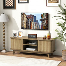 Load image into Gallery viewer, TV Stand for 55 Inch TV with Dual Sliding Doors and Shelves
