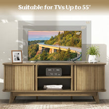 Load image into Gallery viewer, TV Stand for 55 Inch TV with Dual Sliding Doors and Shelves
