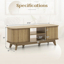 Load image into Gallery viewer, TV Stand for 55 Inch TV with Dual Sliding Doors and Shelves
