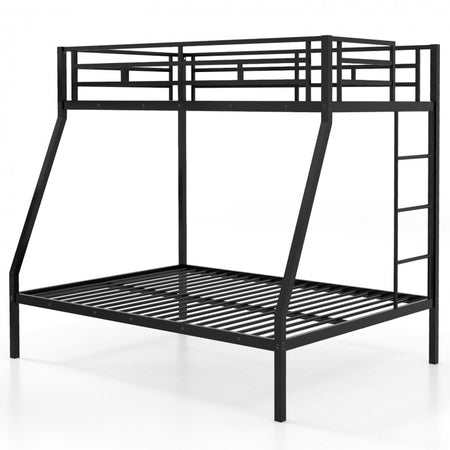 Costway Furniture: Metal Bunk Bed with Guard Rail and Ladder