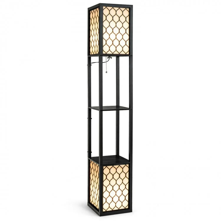 Modern Multifunctional Storage Floor Lamp with Tray Table