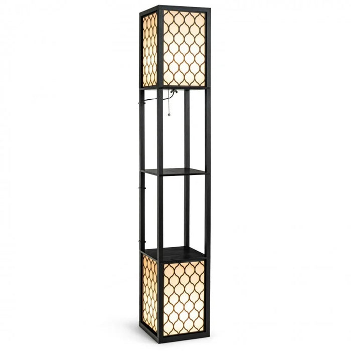 Modern Multifunctional Storage Floor Lamp with Tray Table