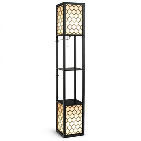 Modern Multifunctional Storage Floor Lamp with Tray Table