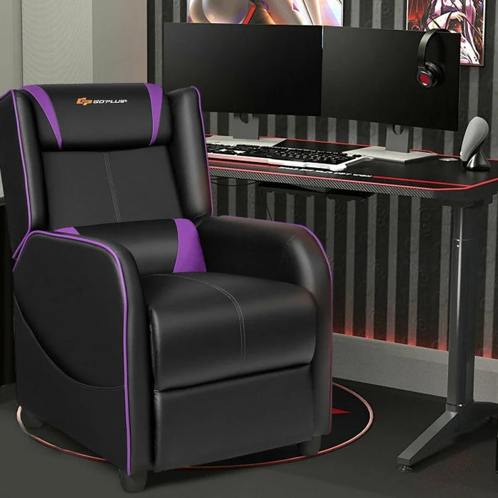 Costway Adjustable Swivel Recliner Chairs with Footrest and Massage Function - Suitable for Living Room and Home Theater