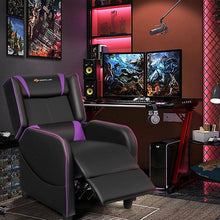 Load image into Gallery viewer, Costway Adjustable Swivel Recliner Chairs with Footrest and Massage Function - Suitable for Living Room and Home Theater
