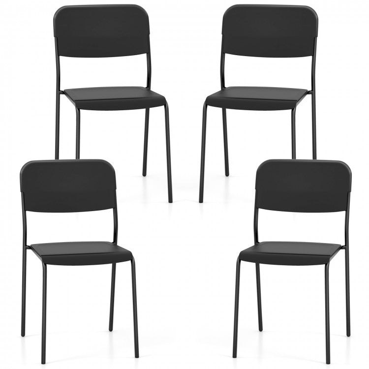 Modern Dining Room Chairs Set of 4 with Metal Legs - Suitable for Restaurant and Kitchen