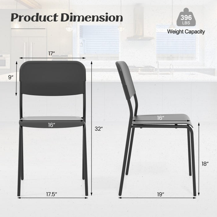 Modern Dining Room Chairs Set of 4 with Metal Legs - Suitable for Restaurant and Kitchen