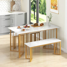 Load image into Gallery viewer, Costway Modern Dining Table Set for 4 with 2 Chairs and 1 Bench - Suitable for Restaurant and Kitchen
