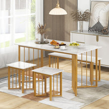 Load image into Gallery viewer, Costway Modern Dining Table Set for 4 with 2 Chairs and 1 Bench - Suitable for Restaurant and Kitchen
