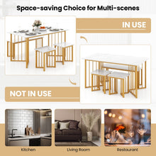 Load image into Gallery viewer, Costway Modern Dining Table Set for 4 with 2 Chairs and 1 Bench - Suitable for Restaurant and Kitchen

