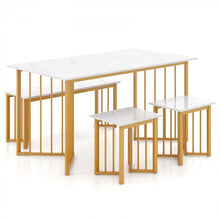 Load image into Gallery viewer, Costway Modern Dining Table Set for 4 with 2 Chairs and 1 Bench - Suitable for Restaurant and Kitchen

