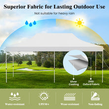Load image into Gallery viewer, Costway 10 x 20 Feet Pop-Up Canopy Tent with Portable Bag - Suitable for Camping, Parties, and Backyard Weddings
