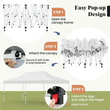 Load image into Gallery viewer, Costway 10 x 20 Feet Pop-Up Canopy Tent with Portable Bag - Suitable for Camping, Parties, and Backyard Weddings
