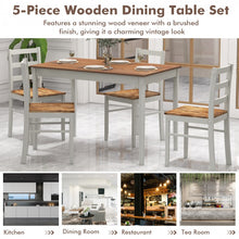 Load image into Gallery viewer, Modern Minimalist Dining Room Table Sets - 5-Piece Set with Rectangular Table and 4 Chairs - Suitable for Kitchen and Restaurant
