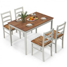 Load image into Gallery viewer, Modern Minimalist Dining Room Table Sets - 5-Piece Set with Rectangular Table and 4 Chairs - Suitable for Kitchen and Restaurant
