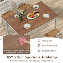 Load image into Gallery viewer, Modern Minimalist Dining Room Table Sets - 5-Piece Set with Rectangular Table and 4 Chairs - Suitable for Kitchen and Restaurant
