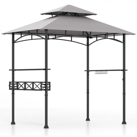 Costway 8x5 ft Outdoor Canopy and Gazebo with Storage Baskets and Hooks - Suitable for Backyard, Pool, and Garden