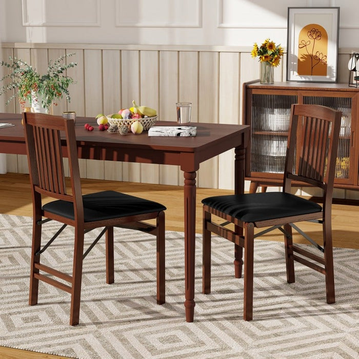 Vintage Dining Chairs Set for Home - 2-Piece Set with Cushioned Seats - Suitable for Restaurant and Cafe