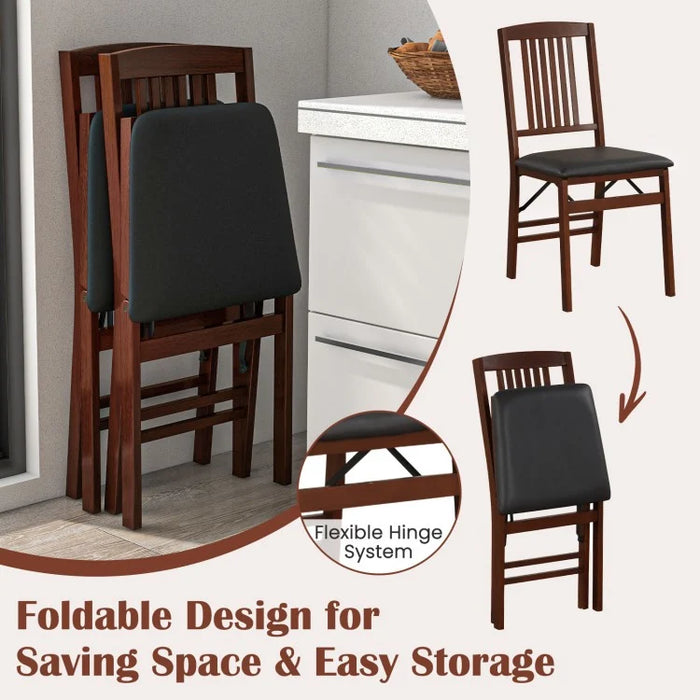 Vintage Dining Chairs Set for Home - 2-Piece Set with Cushioned Seats - Suitable for Restaurant and Cafe