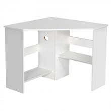 Load image into Gallery viewer, Corner Workstation with Storage Shelves for Bedroom Office and Computer Desk
