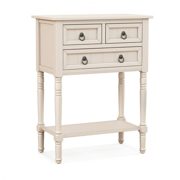 Costway Vintage Narrow Entryway Table with 3 Drawers and Open Shelf - Suitable for Living Room, Entry, and Study