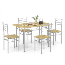 Charger l&#39;image dans la galerie, Modern Minimalist Dining Room Table Sets - 5-Piece Set with 4 Metal Chairs - Suitable for Kitchen and Restaurant
