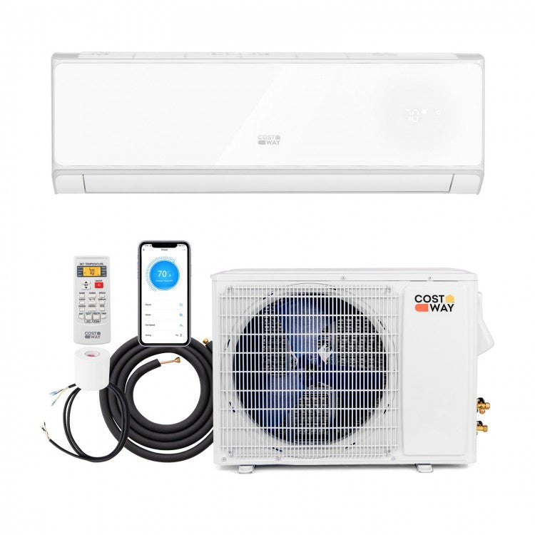 17000 BTU White Mini Split Air Conditioner with WiFi Mobile Control