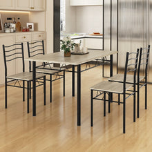 Load image into Gallery viewer, Modern Minimalist Dining Room Table Sets - 5-Piece Set with 4 Metal Chairs - Suitable for Kitchen and Restaurant
