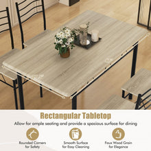 Load image into Gallery viewer, Modern Minimalist Dining Room Table Sets - 5-Piece Set with 4 Metal Chairs - Suitable for Kitchen and Restaurant
