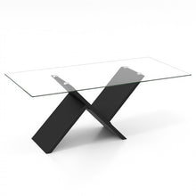 Load image into Gallery viewer, Modern Rectangular Glass Coffee Table with Tempered Glass Top - Suitable for Living Room and Cafe
