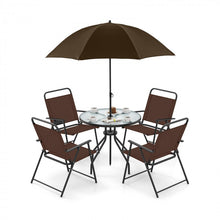 Load image into Gallery viewer, Outdoor Patio Dining Set with Umbrella
