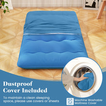 Load image into Gallery viewer, Blue Portable Foldable Futon Mattress
