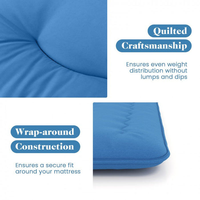 Blue Portable Foldable Futon Mattress