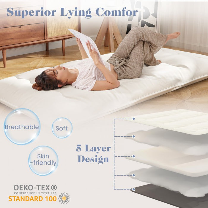 Portable Multifunctional Zabuton Mattress with Dust Cover