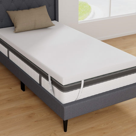 White Cooling Gel Memory Foam Mattress Topper