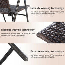 Load image into Gallery viewer, Outdoor Garden Patio Wicker Folding Chair Furniture Set

