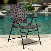 Load image into Gallery viewer, Outdoor Garden Patio Wicker Folding Chair Furniture Set
