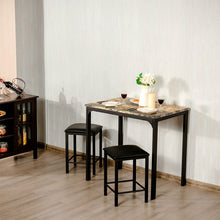 Load image into Gallery viewer, Modern Minimalist Dining Table Set with Marble Top - Includes 2 Cushioned Stools - Suitable for Restaurant and Cafe
