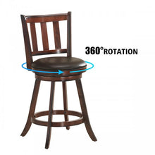 Load image into Gallery viewer, Costway Vintage Outdoor Dining Chairs Counter Stool Swivel Set of 2 - Suitable for Bar and Restaurant
