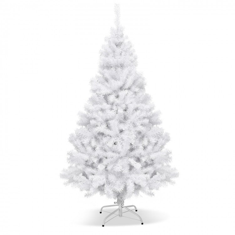 6/7.5/9-Foot White Christmas Tree with Metal Stand - Multiple Sizes Available for Christmas Event Decorations