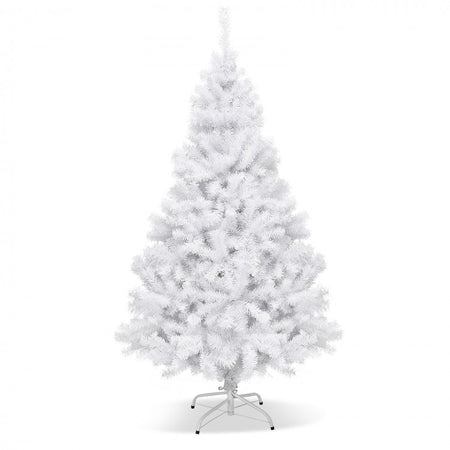 6/7.5/9-Foot White Christmas Tree with Metal Stand - Multiple Sizes Available for Christmas Event Decorations