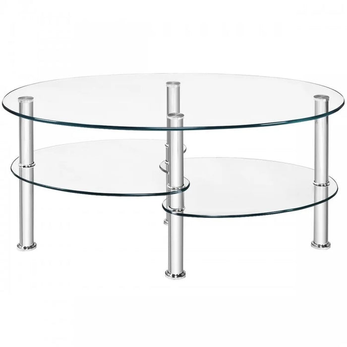 Modern Oval Coffee Table - Side Table Suitable for Living Room and Conference Room