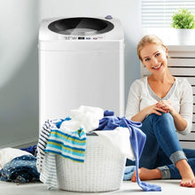 Charger l&#39;image dans la galerie, Costway 7.7 lbs White Portable Washing Machine with Drain Pump - Fully Automatic Washing
