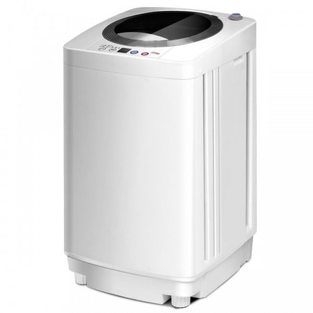 Costway 7.7 lbs White Portable Washing Machine with Drain Pump - Fully Automatic Washing