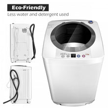 Charger l&#39;image dans la galerie, Costway 7.7 lbs White Portable Washing Machine with Drain Pump - Fully Automatic Washing
