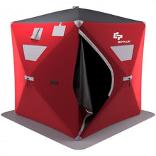 Load image into Gallery viewer, Outdoor Portable Pop-Up Red Ice Shelter Tent - Fishing Tent for Up to 4 People

