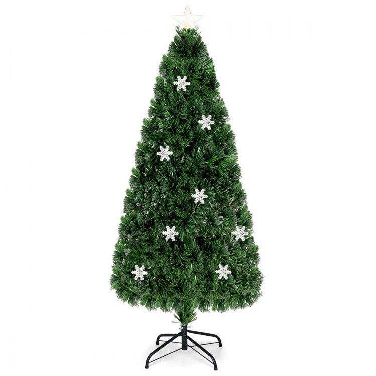 Christmas Decorations - Christmas Tree with Snowflake LED Warm White Lights - Suitable for Christmas Parties and Events