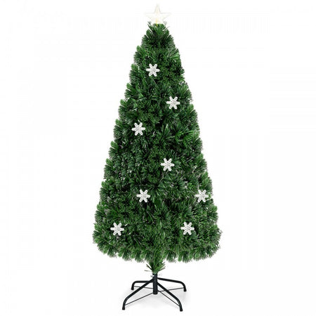 Christmas Decorations - Christmas Tree with Snowflake LED Warm White Lights - Suitable for Christmas Parties and Events