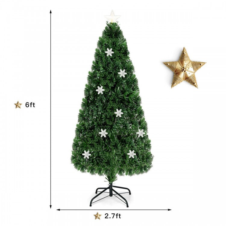 Christmas Decorations - Christmas Tree with Snowflake LED Warm White Lights - Suitable for Christmas Parties and Events