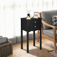 Load image into Gallery viewer, Costway Modern Minimalist Shop Side Table - Sofa End Table with 2 Drawers
